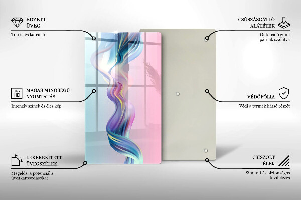 Glasskärbräda Pastell abstraktion