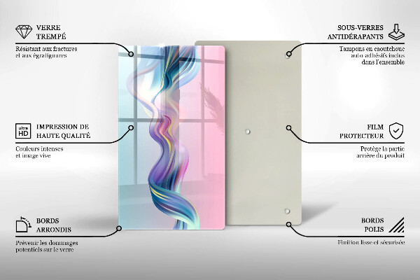 Glasskärbräda Pastell abstraktion