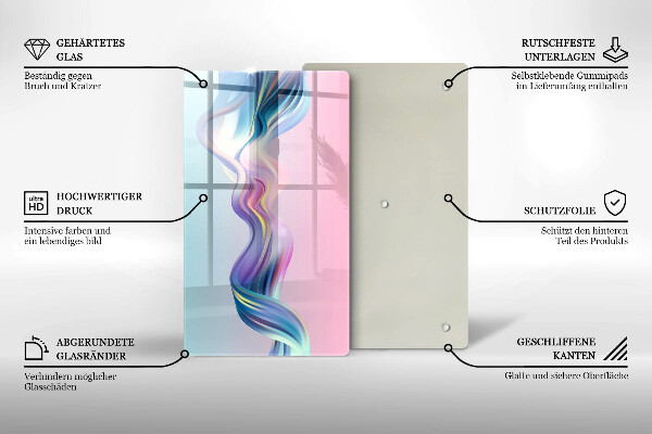 Glasskärbräda Pastell abstraktion