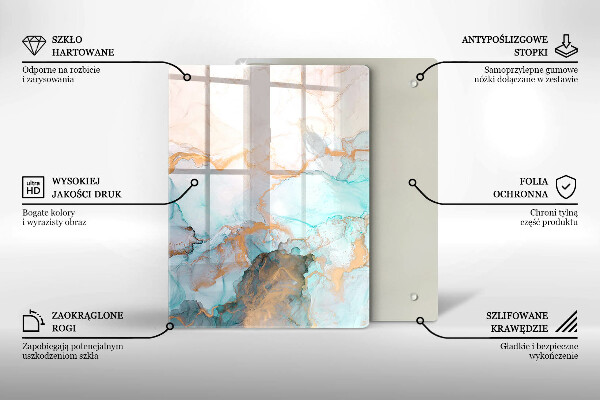 Glasskärbräda Pastell abstraktion