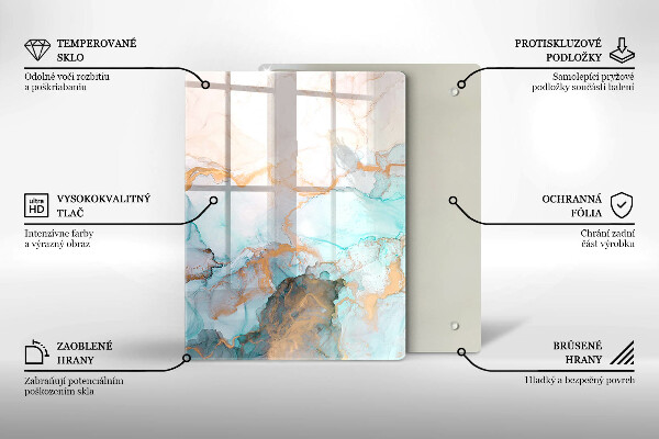 Glasskärbräda Pastell abstraktion