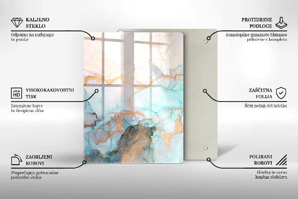 Glasskärbräda Pastell abstraktion