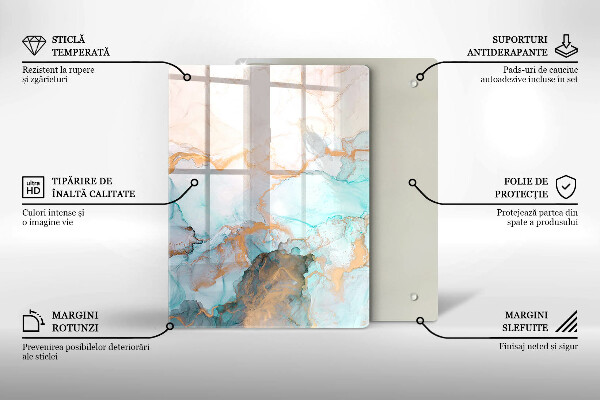 Glasskärbräda Pastell abstraktion