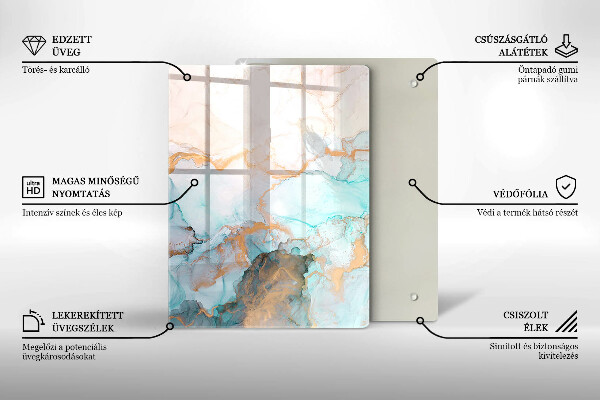 Glasskärbräda Pastell abstraktion