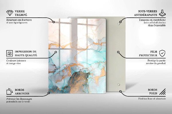 Glasskärbräda Pastell abstraktion