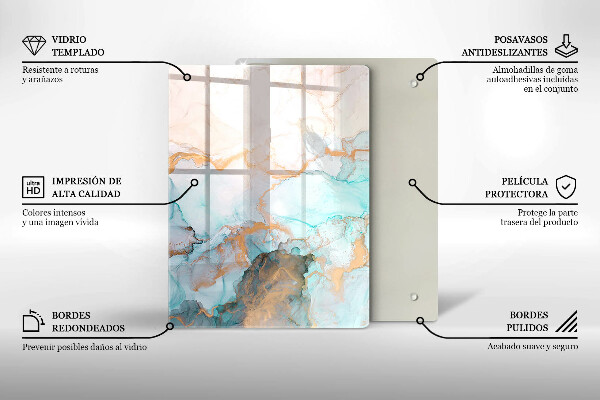 Glasskärbräda Pastell abstraktion