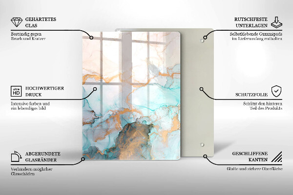 Glasskärbräda Pastell abstraktion