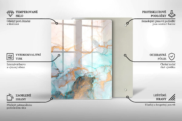 Glasskärbräda Pastell abstraktion