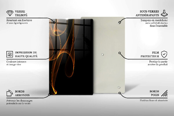 Glasskärbräda Abstrakta linjer