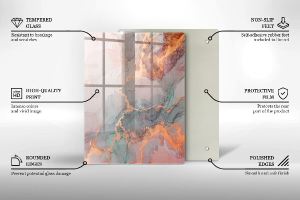 Glasskärbräda Dekorativ sten