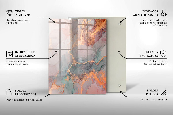 Glasskärbräda Dekorativ sten