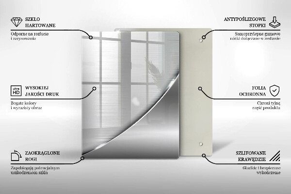 Glasskärbräda Trianglar och vatten