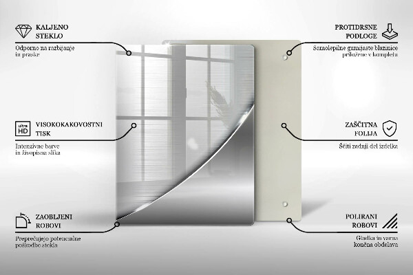 Glasskärbräda Trianglar och vatten