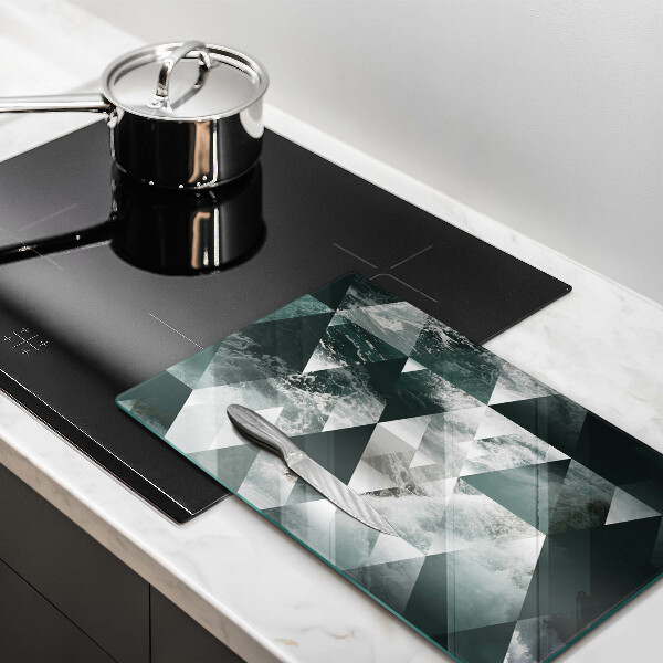 Glasskärbräda Trianglar och vatten