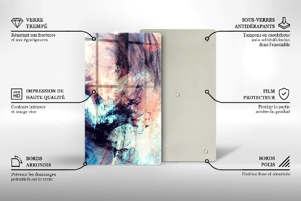 Glasskärbräda Målad abstraktion