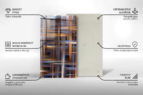 Glasskärbräda Abstrakta målarlinjer