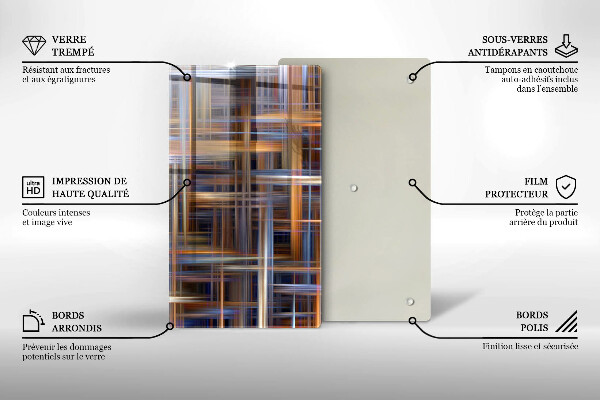 Glasskärbräda Abstrakta målarlinjer