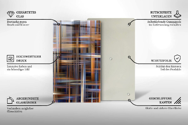 Glasskärbräda Abstrakta målarlinjer