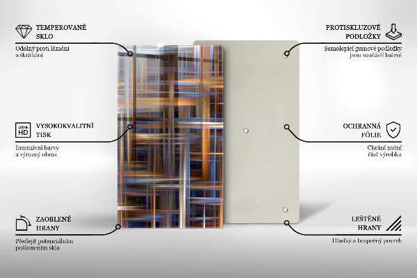 Glasskärbräda Abstrakta målarlinjer