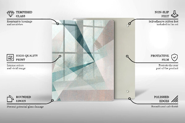 Glasskärbräda Abstrakta målarlinjer