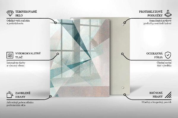 Glasskärbräda Abstrakta målarlinjer