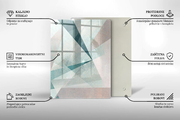 Glasskärbräda Abstrakta målarlinjer