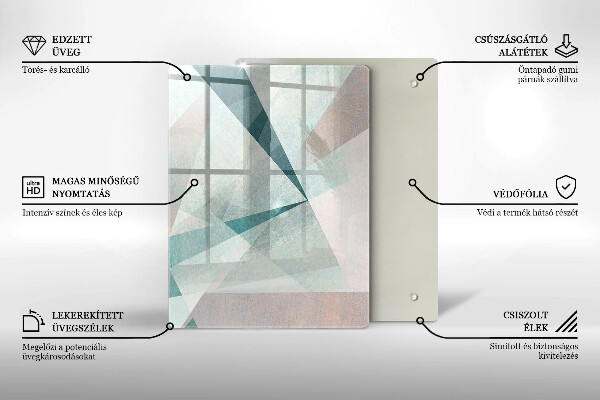 Glasskärbräda Abstrakta målarlinjer