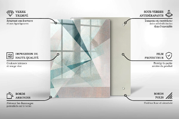 Glasskärbräda Abstrakta målarlinjer