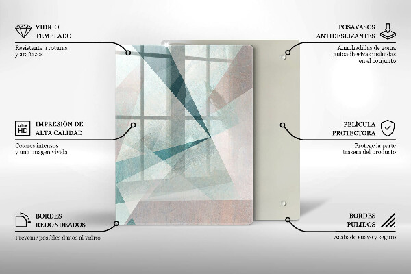 Glasskärbräda Abstrakta målarlinjer