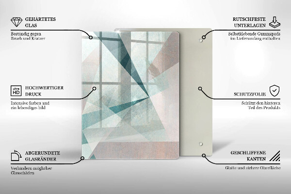 Glasskärbräda Abstrakta målarlinjer