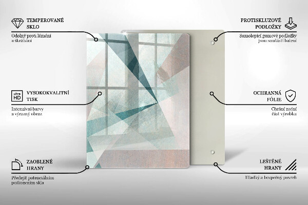 Glasskärbräda Abstrakta målarlinjer