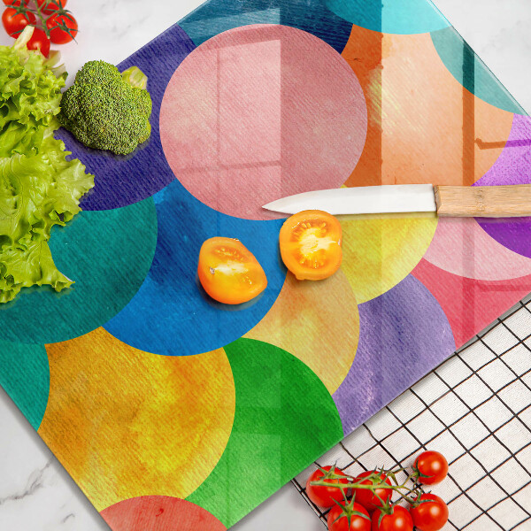 Glasskärbräda Färgade hjul