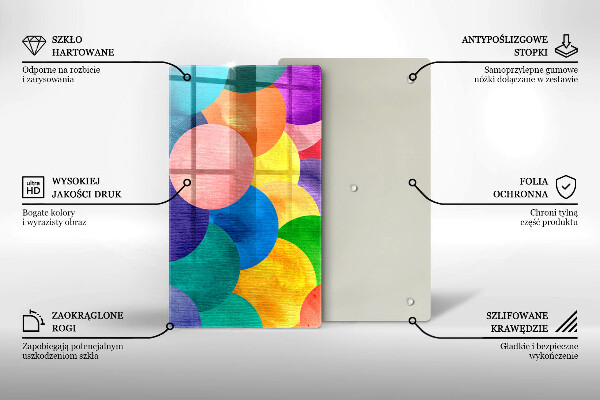 Glasskärbräda Färgade hjul