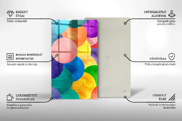 Glasskärbräda Färgade hjul