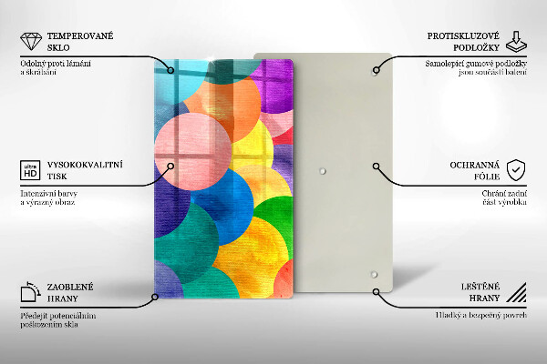 Glasskärbräda Färgade hjul