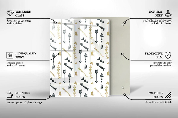Glasskärbräda Färgade hjul