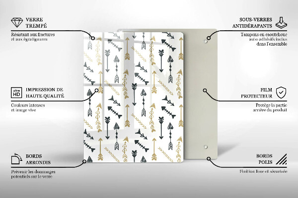 Glasskärbräda Färgade hjul