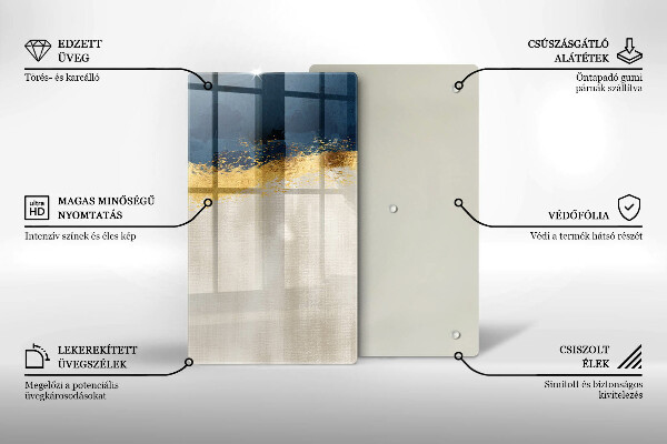 Glasskärbräda Abstraktion guld