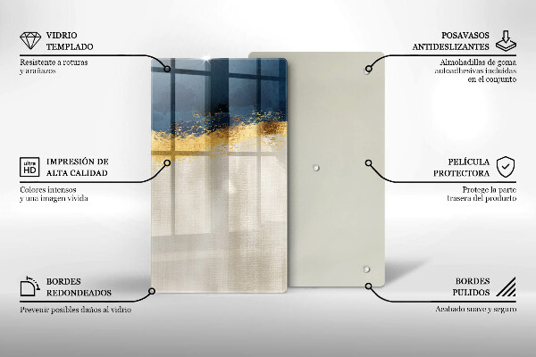 Glasskärbräda Abstraktion guld