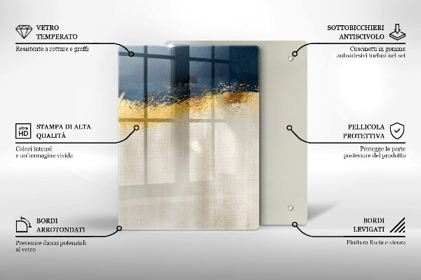 Glasskärbräda Abstraktion guld