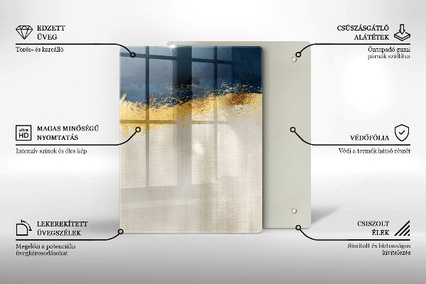 Glasskärbräda Abstraktion guld