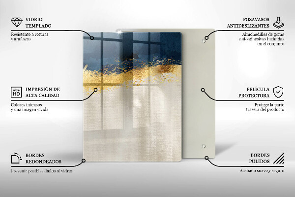 Glasskärbräda Abstraktion guld