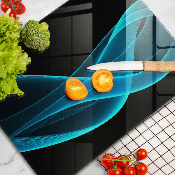 Glasskärbräda Blå abstraktion