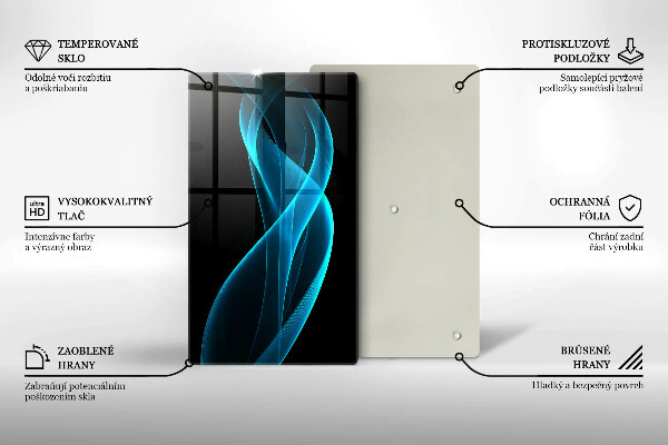 Glasskärbräda Blå abstraktion