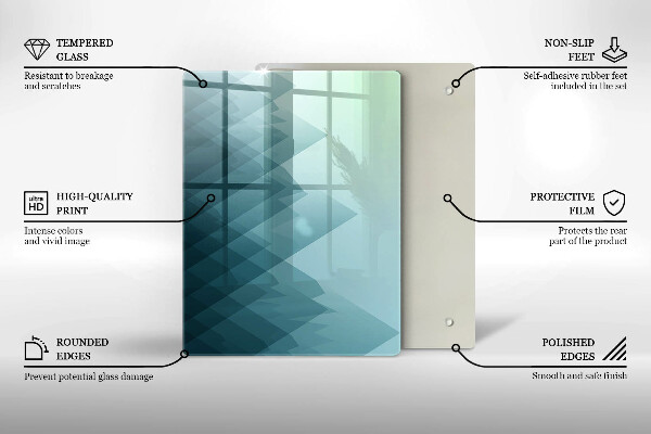 Glasskärbräda Fina fjädrar