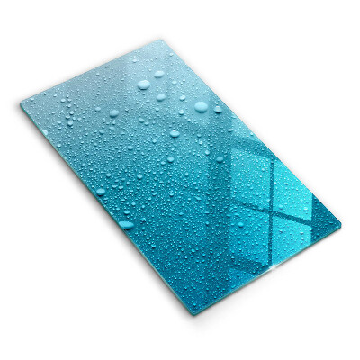 Glasskärbräda Vattendroppar