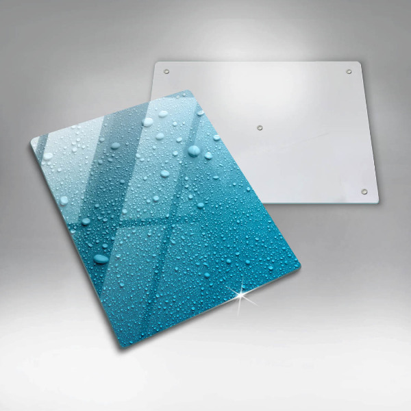 Glasskärbräda Vattendroppar