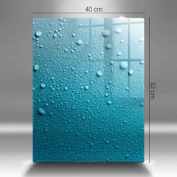 Glasskärbräda Vattendroppar