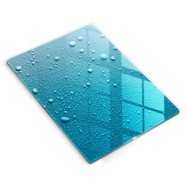 Glasskärbräda Vattendroppar