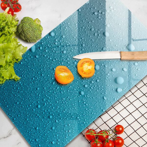 Glasskärbräda Vattendroppar